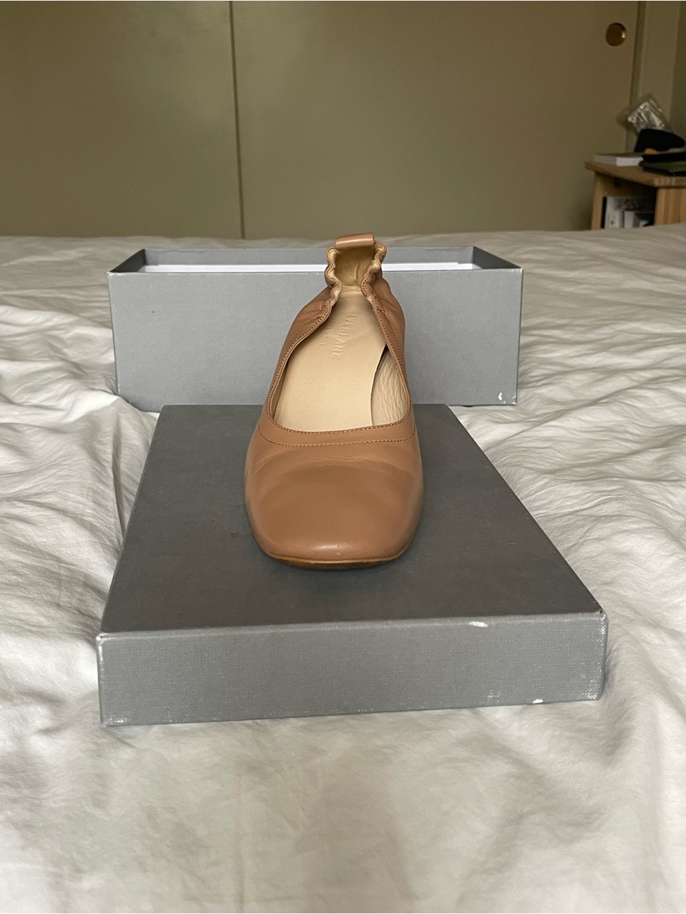 Everlane Camel Brown Leather Block Heel Pumps - Picture 6 of 10